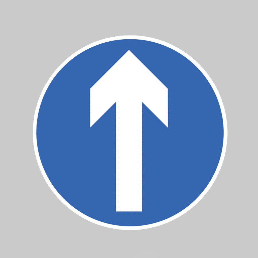 Direction Arrow Ahead Only Class R2 Permanent 600mm (3mm Aluminium Composite) With Channelling Sign - Ready Set SuppliedDirection Arrow Ahead Only Class R2 Permanent 600mm (3mm Aluminium Composite) With Channelling Sign57704