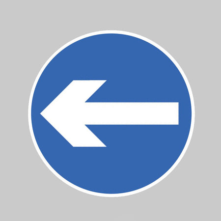Direction Arrow Left/Right Class RA1 600mm Diameter Circle With Channelling Sign - Ready Set SuppliedDirection Arrow Left/Right Class RA1 600mm Diameter Circle With Channelling Sign56561