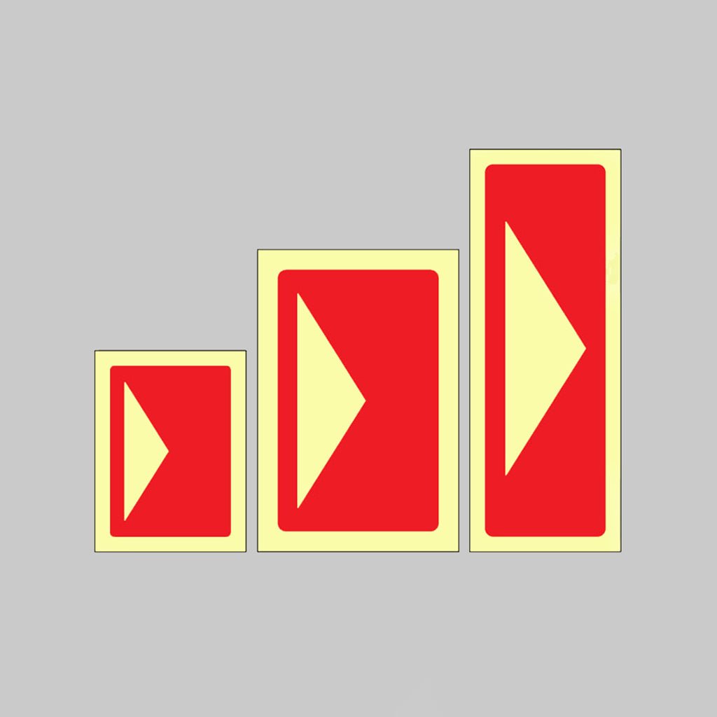 Directional Indicator For Fire Equipment Sign - Ready Set SuppliedDirectional Indicator For Fire Equipment SignUltra Bright (Class C) Photoluminescent Rigid31104A