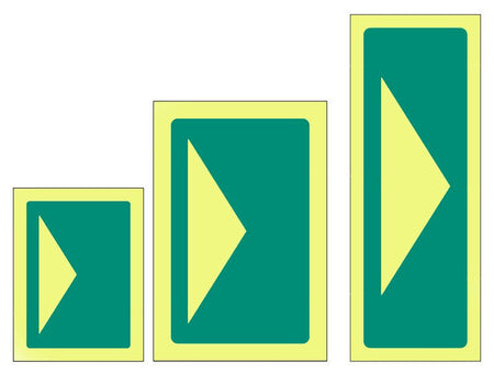 Directional Indicator For First Aid Equipment Sign - Ready Set SuppliedDirectional Indicator For First Aid Equipment SignUltra Bright (Class C) Photoluminescent Rigid35996A