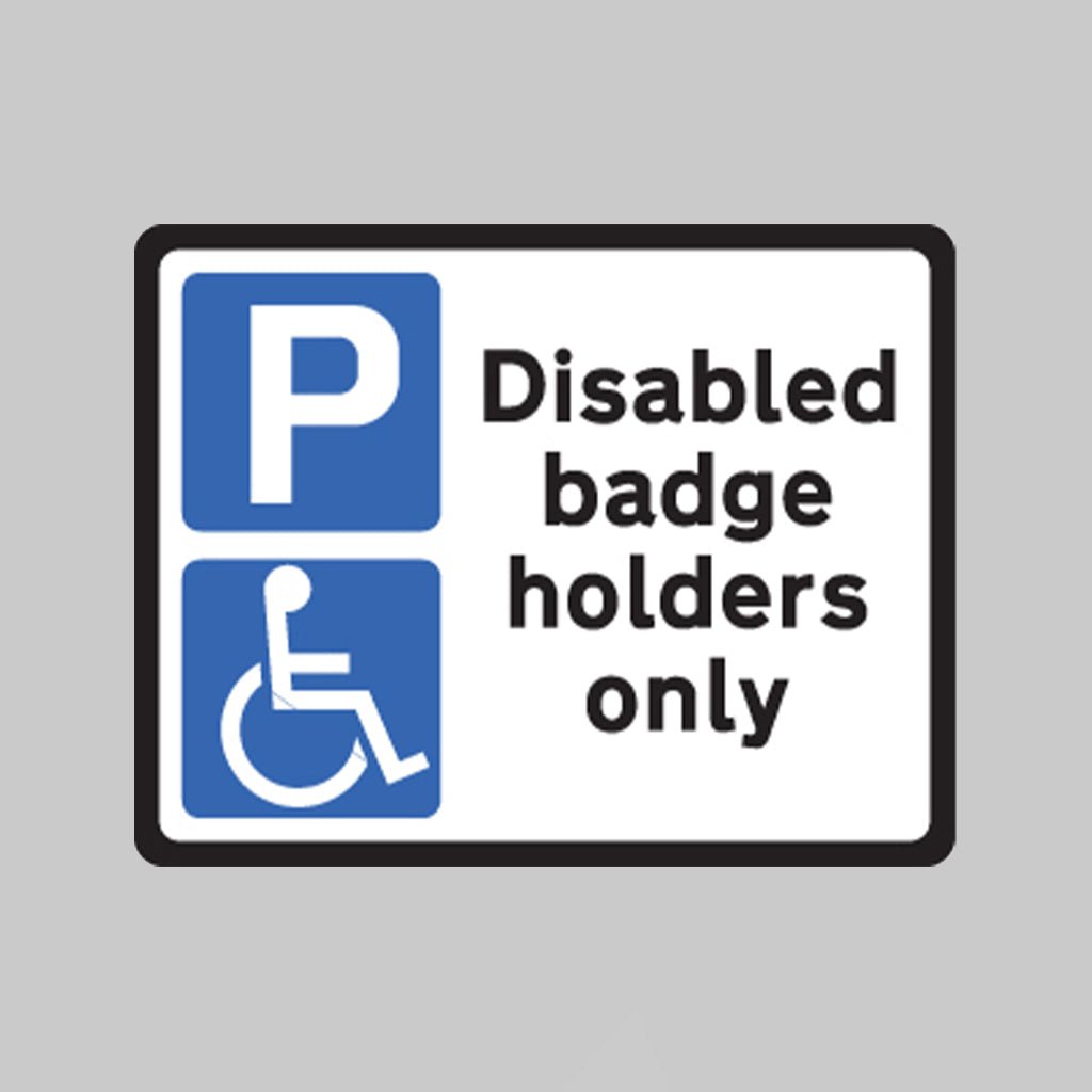 Disabled Badge Holders Class R2 Permanent 320 x 250mm (3mm Aluminium Composite) With Channelling Sign - Ready Set SuppliedDisabled Badge Holders Class R2 Permanent 320 x 250mm (3mm Aluminium Composite) With Channelling Sign57732