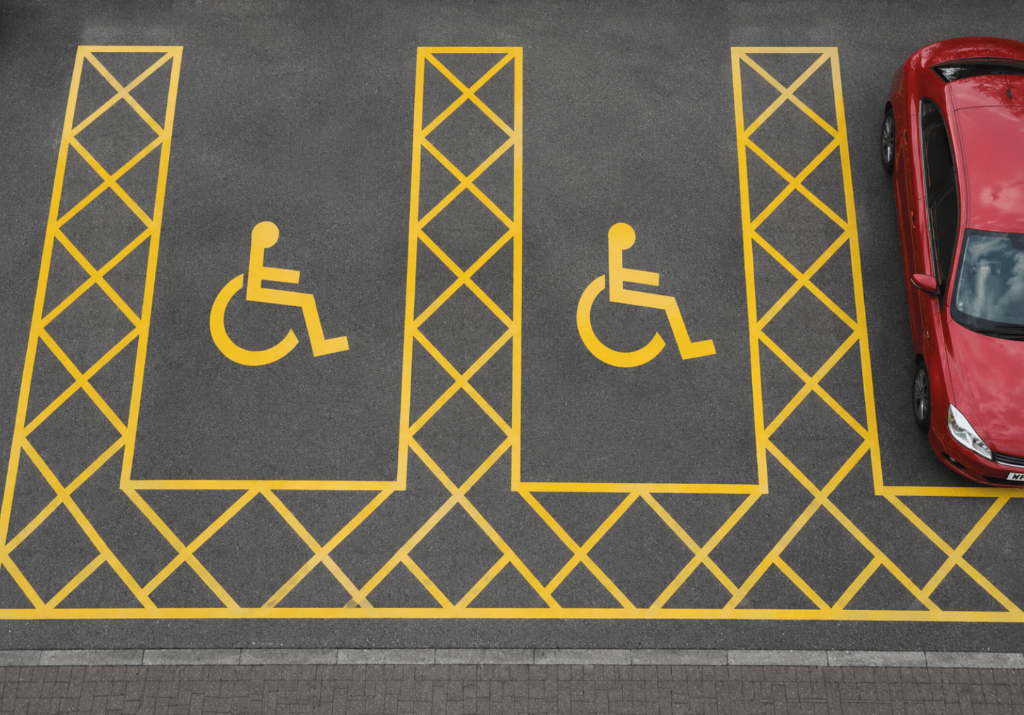 Disabled Double Bay Yellow - Ready Set SuppliedDisabled Double Bay YellowYellow
