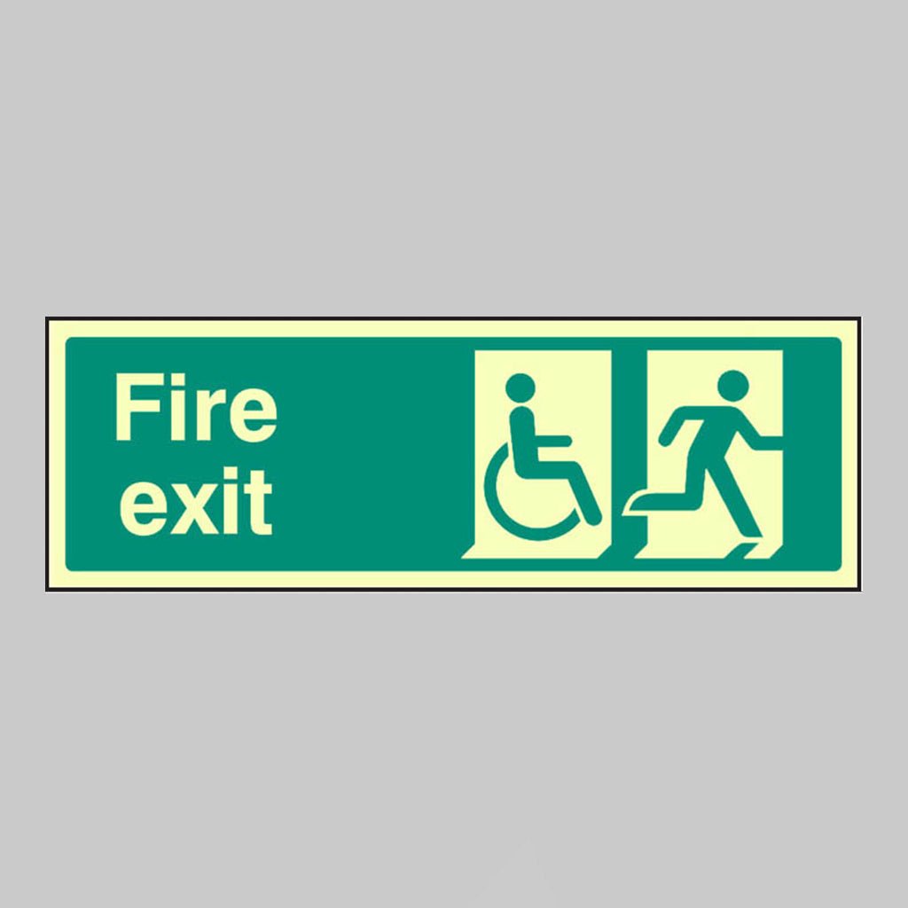 Disabled Final Fire Exit Sign - Ready Set SuppliedDisabled Final Fire Exit SignUltra Bright (Class C) Photoluminescent Rigid32098G