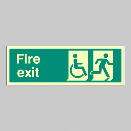 Disabled Final Fire Exit Sign - Ready Set SuppliedDisabled Final Fire Exit SignUltra Bright (Class C) Photoluminescent Rigid32098G