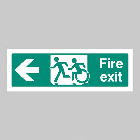 Disabled Fire Exit Arrow Left - Inclusive Design Sign - Ready Set SuppliedDisabled Fire Exit Arrow Left - Inclusive Design SignRigid Plastic12162G