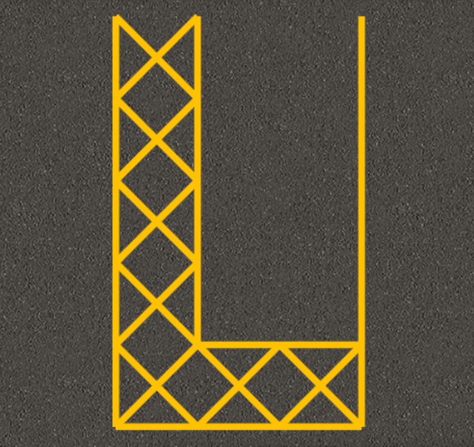 Disabled L - Shaped Bay Markings Yellow - Ready Set SuppliedDisabled L - Shaped Bay Markings YellowYellow