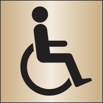 Disabled WC 140 x 140mm Brass Sign - Ready Set SuppliedDisabled WC 140 x 140mm Brass Sign59052