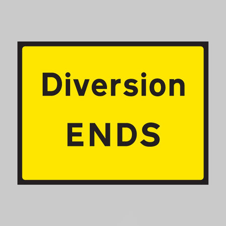 Diversion Ends 1050 x 750mm Class RA1 Zintec Sign - Ready Set SuppliedDiversion Ends 1050 x 750mm Class RA1 Zintec Sign57904