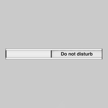Do Not Disturb Door Slider 300 x 40mm Anodised Aluminium With Adhesive Backing Sign - Ready Set SuppliedDo Not Disturb Door Slider 300 x 40mm Anodised Aluminium With Adhesive Backing Sign59112