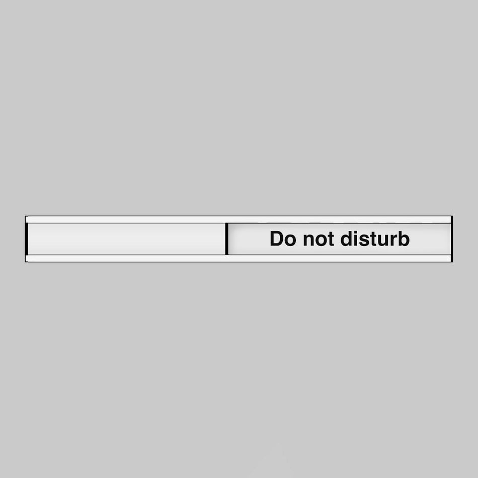 Do Not Disturb Door Slider 300 x 40mm Anodised Aluminium With Adhesive Backing Sign - Ready Set SuppliedDo Not Disturb Door Slider 300 x 40mm Anodised Aluminium With Adhesive Backing Sign59112