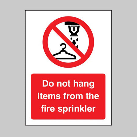 Do Not Hang Items From Fire Sprinkler Sign - Ready Set SuppliedDo Not Hang Items From Fire Sprinkler SignRigid Plastic11451A