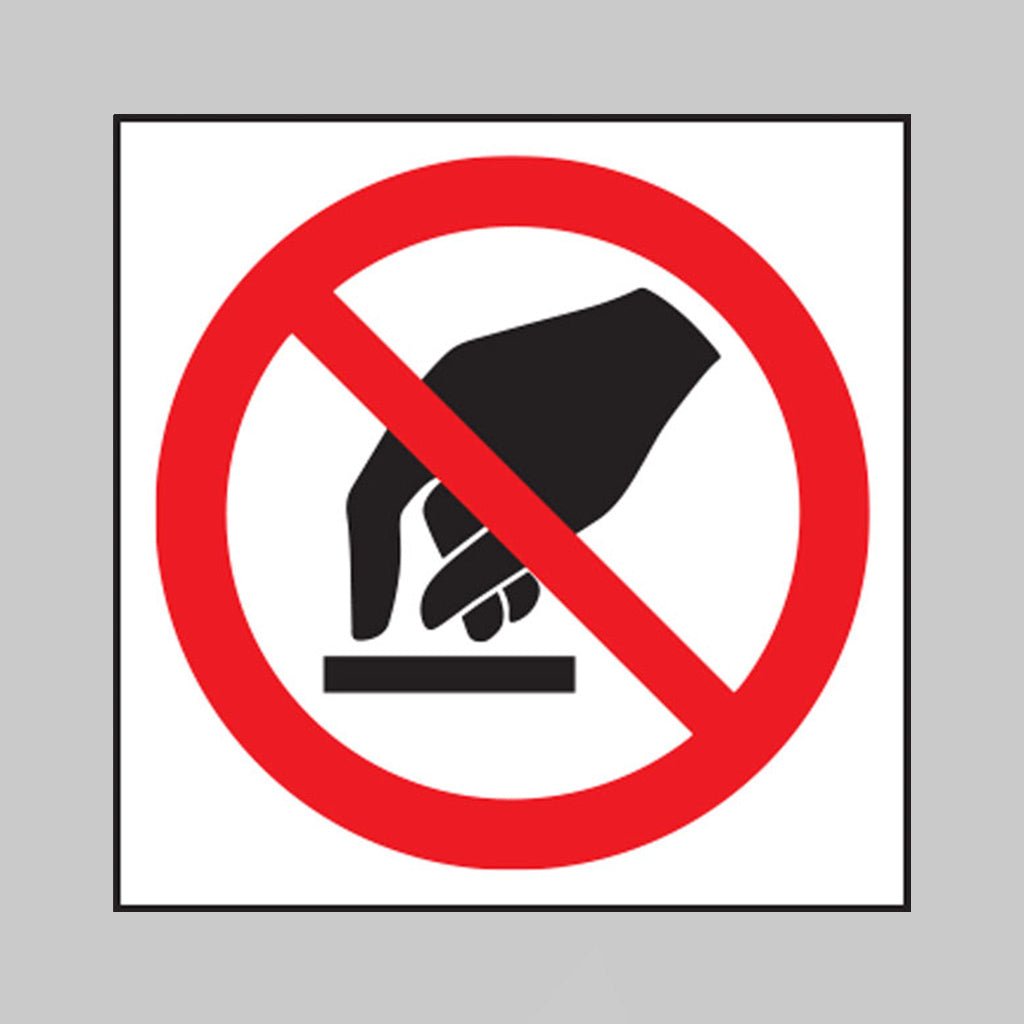 Do Not Touch Symbol Roll of 100 Self Adhesive Vinyl Labels 50 x 50mm - Ready Set SuppliedDo Not Touch Symbol Roll of 100 Self Adhesive Vinyl Labels 50 x 50mm59710