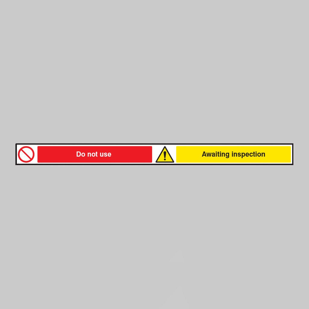 Do Not Use Awaiting Inspection, 1000 x 75mm Magnetic PVC Sign - Ready Set SuppliedDo Not Use Awaiting Inspection, 1000 x 75mm Magnetic PVC Sign58889
