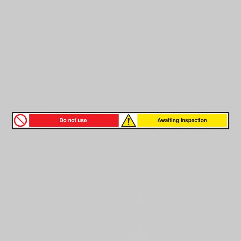 Do Not Use Awaiting Inspection, 1000 x 75mm Magnetic PVC Sign - Ready Set SuppliedDo Not Use Awaiting Inspection, 1000 x 75mm Magnetic PVC Sign58889
