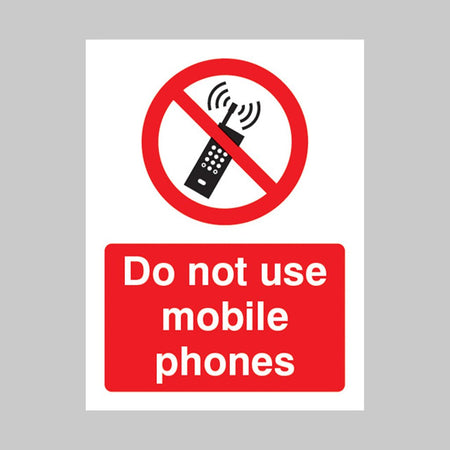 Do Not Use Mobile Phones Sign - Ready Set SuppliedDo Not Use Mobile Phones SignRigid Plastic13607E