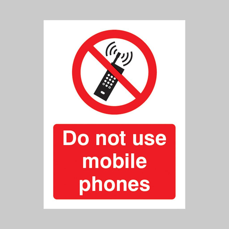 Do Not Use Mobile Phones Sign - Ready Set SuppliedDo Not Use Mobile Phones SignRigid Plastic13607E