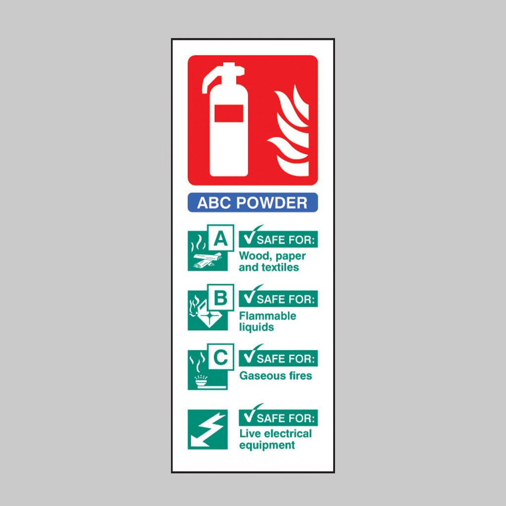 Dry Powder Extinguisher Identification Sign - Ready Set SuppliedDry Powder Extinguisher Identification SignRigid Plastic11216S