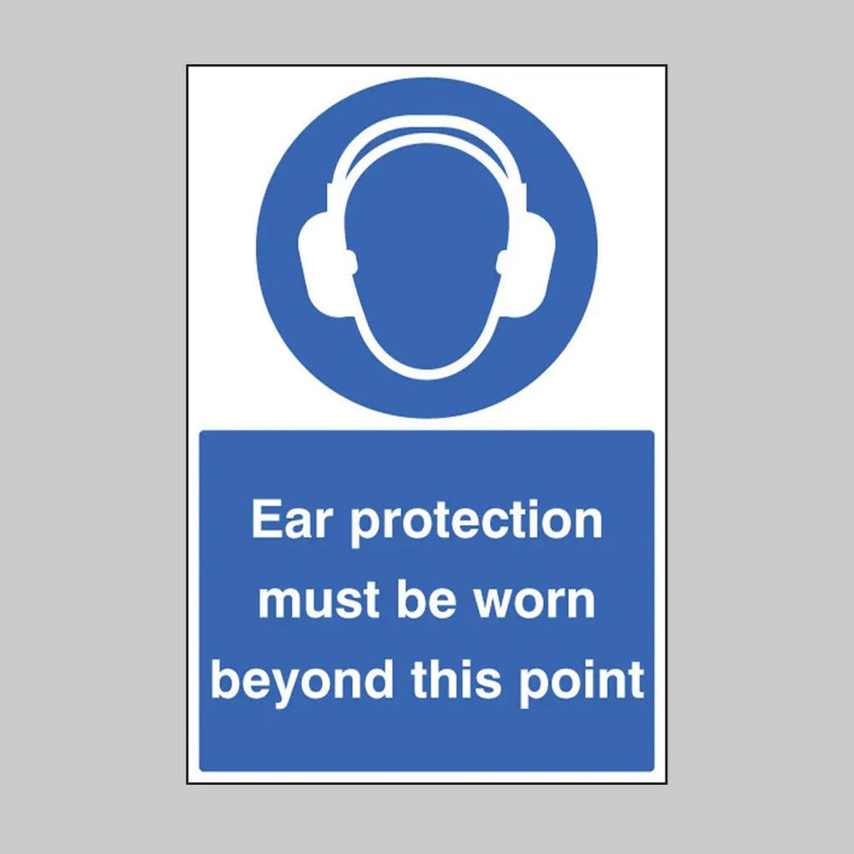 Ear Protection Must Be Worn Beyond This Point Floor Graphic 400 x 600mm (External Grade) - Ready Set SuppliedEar Protection Must Be Worn Beyond This Point Floor Graphic 400 x 600mm (External Grade)53565