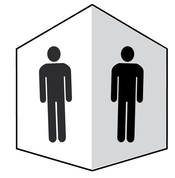 EasiFIX Projecting Sign 150 x 200mm Face Size - Gents Symbol - Ready Set SuppliedEasiFIX Projecting Sign 150 x 200mm Face Size - Gents Symbol57025