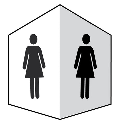 EasiFIX Projecting Sign 150 x 200mm Face Size - Ladies Symbol - Ready Set SuppliedEasiFIX Projecting Sign 150 x 200mm Face Size - Ladies Symbol57024