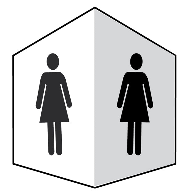 EasiFIX Projecting Sign 150 x 200mm Face Size - Ladies Symbol - Ready Set SuppliedEasiFIX Projecting Sign 150 x 200mm Face Size - Ladies Symbol57024