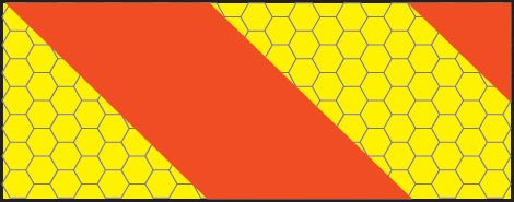 ECE70 Right Horizontal Chevron Vehicle Marking Plate - Ready Set SuppliedECE70 Right Horizontal Chevron Vehicle Marking Plate56346
