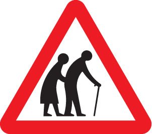 Elderly/Disabled Pedestrians Class R2 600mm Triangle With Channelling Sign - Ready Set SuppliedElderly/Disabled Pedestrians Class R2 600mm Triangle With Channelling Sign57791