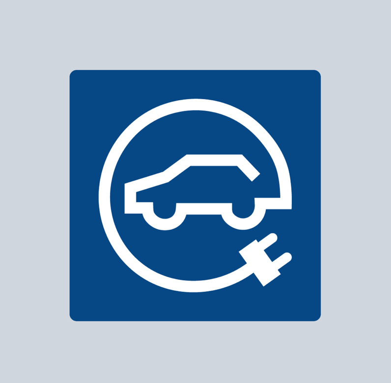 Electric Car Charging Symbol 6 - Ready Set SuppliedElectric Car Charging Symbol 6Blue100