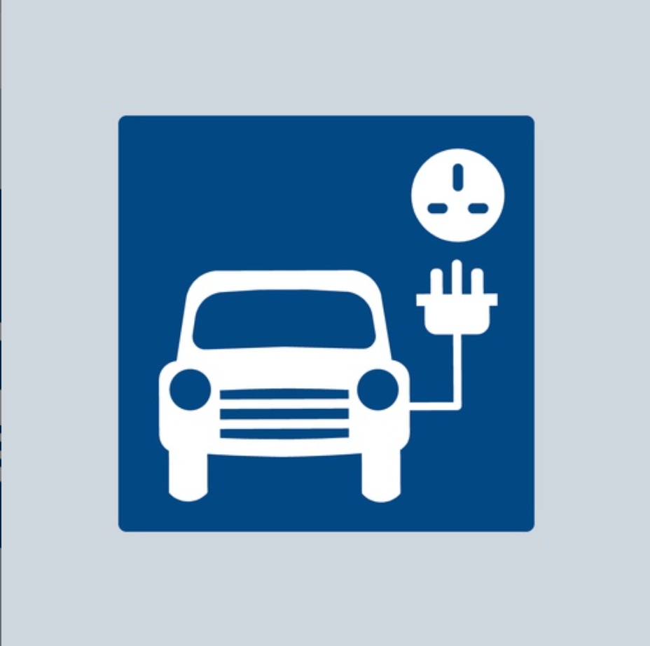 Electric Car Charging Symbol - S65 - Ready Set SuppliedElectric Car Charging Symbol - S65Blue100
