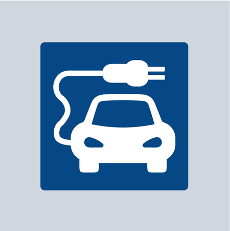 Electric car charging Symbol - Ready Set SuppliedElectric car charging SymbolBlue100