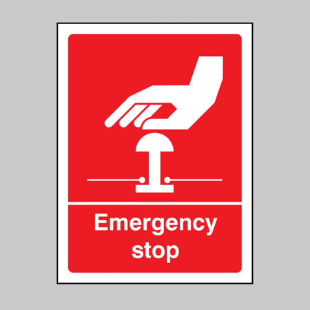 Emergency Stop Sign - Ready Set SuppliedEmergency Stop SignRigid Plastic16005A