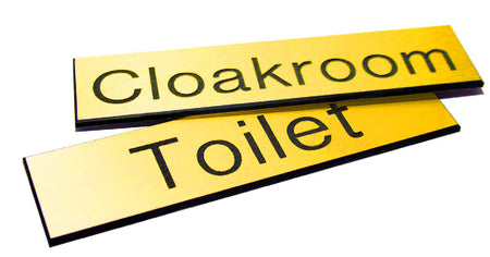 Engraved Sign With Adhesive Backing - 100 x 75mm Black Text On Yellow - Ready Set SuppliedEngraved Sign With Adhesive Backing - 100 x 75mm Black Text On Yellow51559