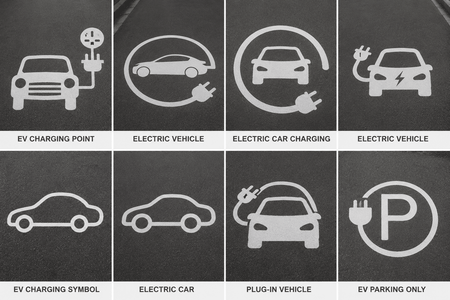 EV Charging Thermoplastic Road Markings - White - Ready Set SuppliedEV Charging Thermoplastic Road Markings - WhiteSymbol 1