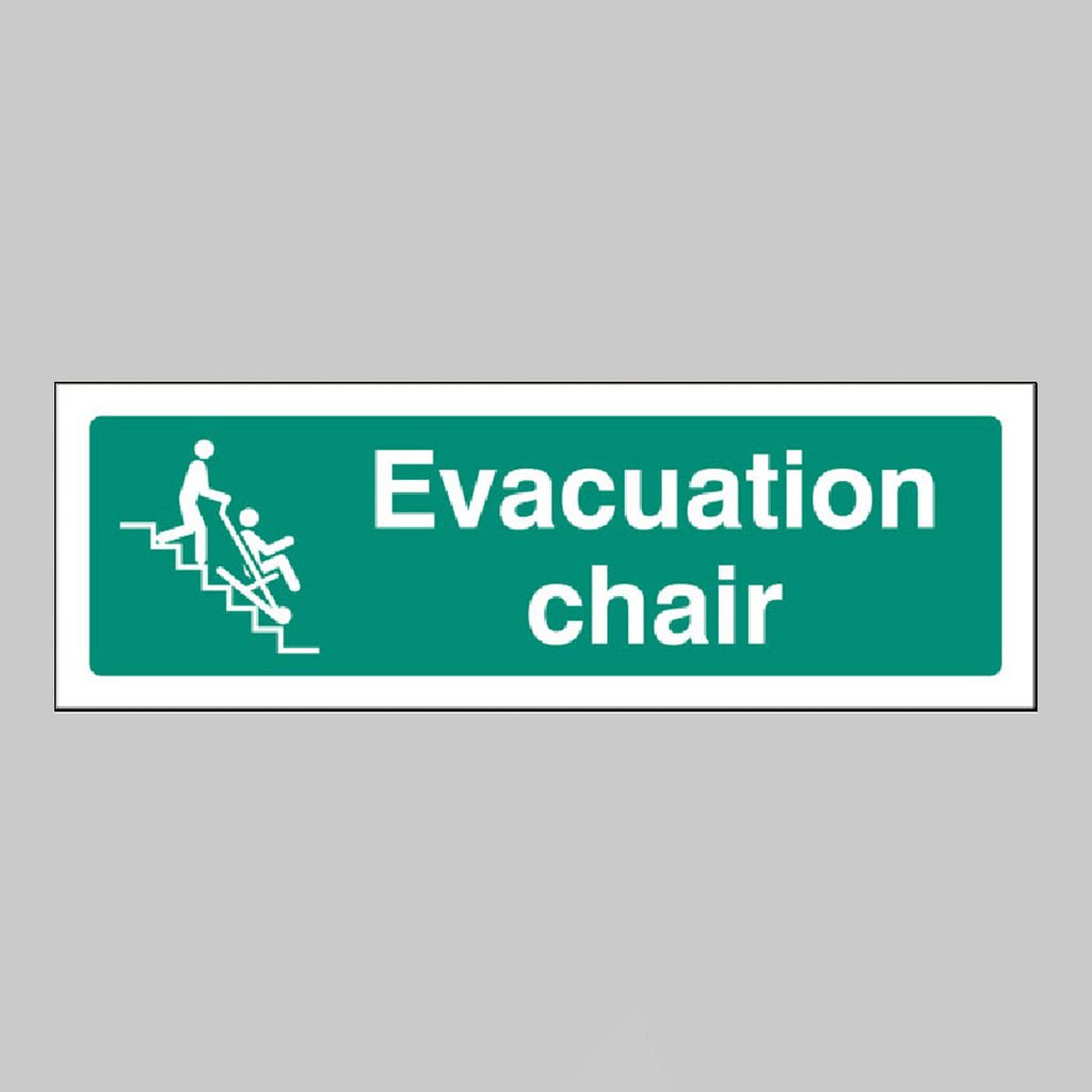 Evacuation Chair Sign - Ready Set SuppliedEvacuation Chair SignRigid Plastic12147G