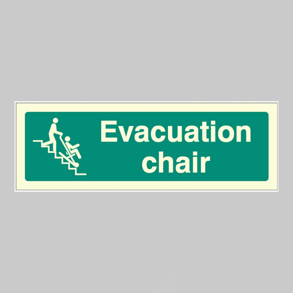 Evacuation Chair Sign - Ready Set SuppliedEvacuation Chair SignUltra Bright (Class C) Photoluminescent Rigid32147L