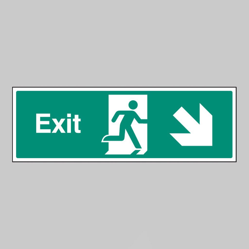 Exit Arrow Down Right Sign - Ready Set SuppliedExit Arrow Down Right SignRigid Plastic12014G