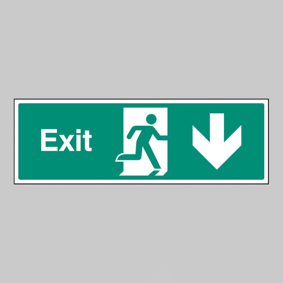 Exit Arrow Down Sign - Ready Set SuppliedExit Arrow Down SignRigid Plastic12016G