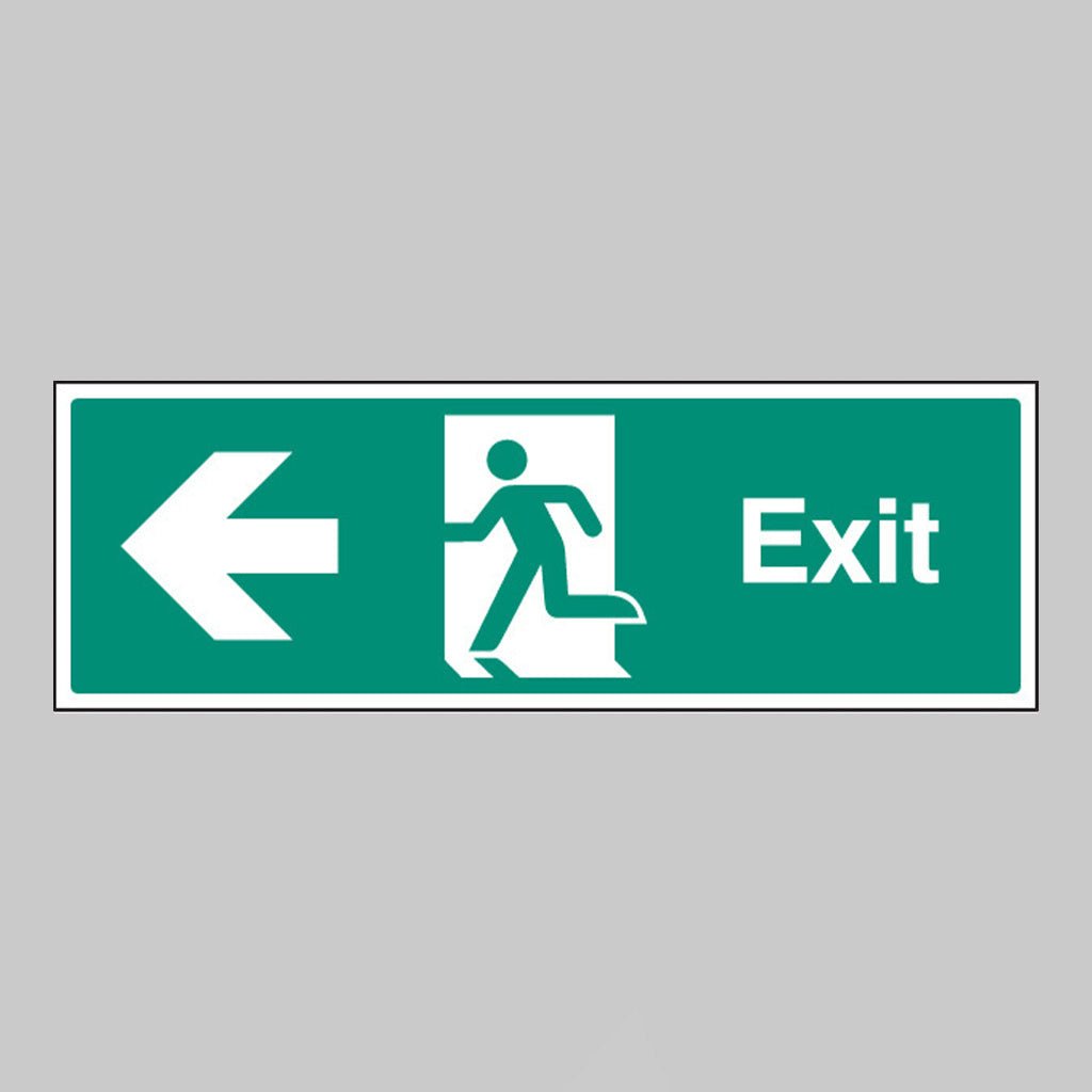 Exit Arrow Left Sign - Ready Set SuppliedExit Arrow Left SignRigid Plastic12011G