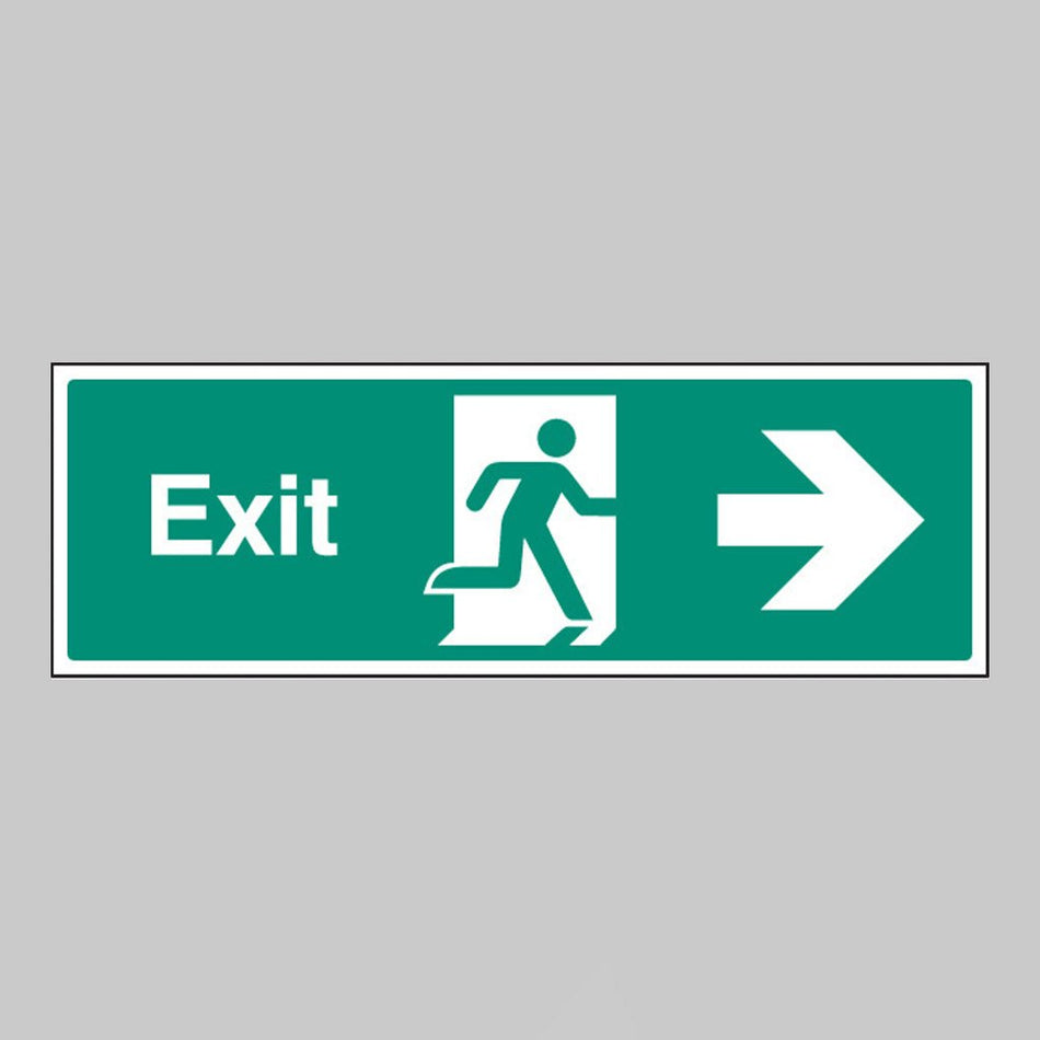 Exit Arrow Right Sign - Ready Set SuppliedExit Arrow Right SignRigid Plastic12012G