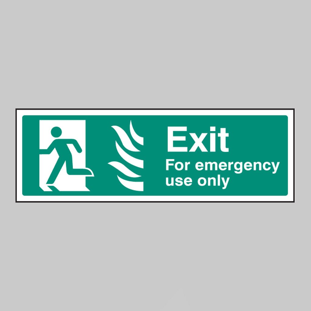 Exit For Emergency Use Only Left - Htm Sign - Ready Set SuppliedExit For Emergency Use Only Left - Htm SignRigid Plastic12107G