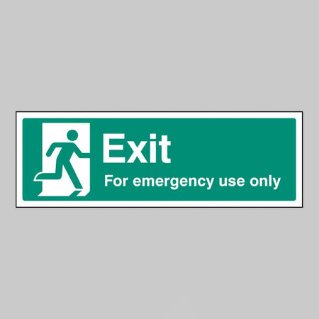 Exit For Emergency Use Only Sign - Ready Set SuppliedExit For Emergency Use Only SignRigid Plastic12064G