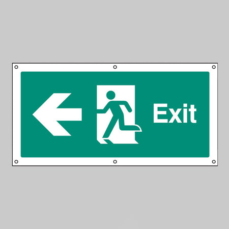 Exit Left Banner With Eyelets 1270 x 610mm - Ready Set SuppliedExit Left Banner With Eyelets 1270 x 610mm52011