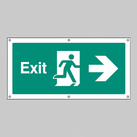 Exit Right Banner With Eyelets 1270 x 610mm - Ready Set SuppliedExit Right Banner With Eyelets 1270 x 610mm52012