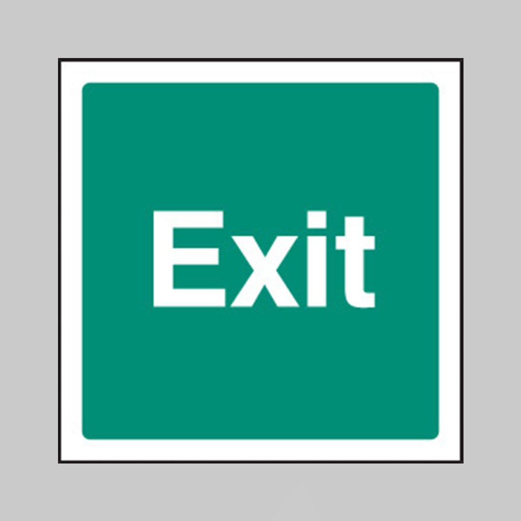 Exit (Text Only) Sign - Ready Set SuppliedExit (Text Only) SignRigid Plastic12122F