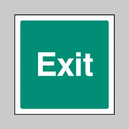 Exit (Text Only) Sign - Ready Set SuppliedExit (Text Only) SignRigid Plastic12122F