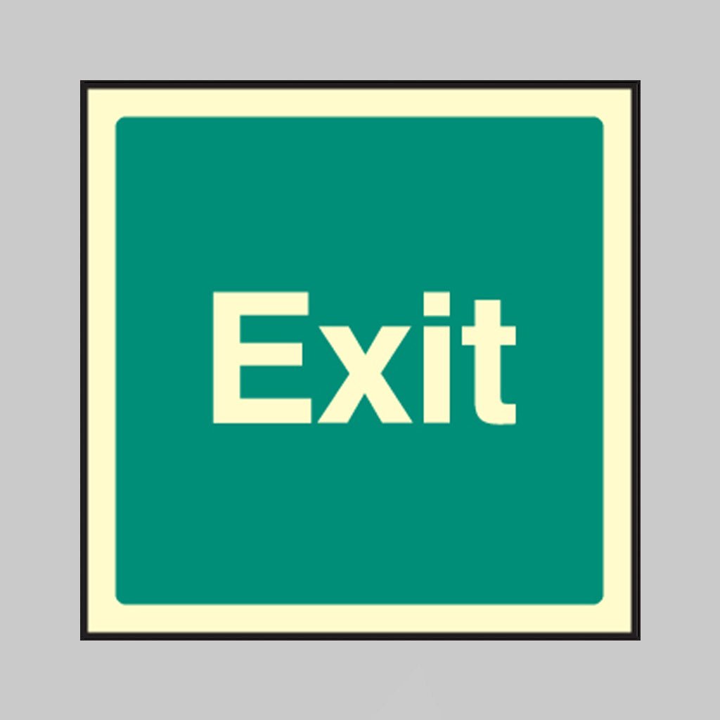 Exit (Text Only) Sign - Ready Set SuppliedExit (Text Only) SignUltra Bright (Class C) Photoluminescent Rigid32122F