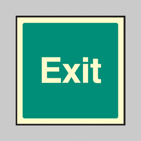 Exit (Text Only) Sign - Ready Set SuppliedExit (Text Only) SignUltra Bright (Class C) Photoluminescent Rigid32122F