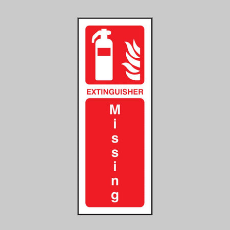 Extinguisher Missing Sign - Ready Set SuppliedExtinguisher Missing SignRigid Plastic11239S