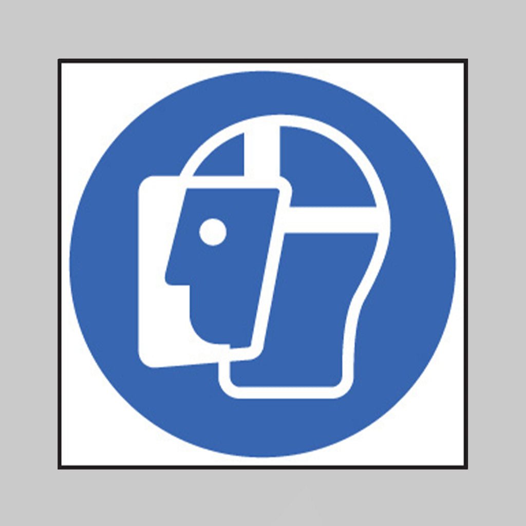 Face Shield Symbol Sign - Ready Set SuppliedFace Shield Symbol SignRigid Plastic15007F
