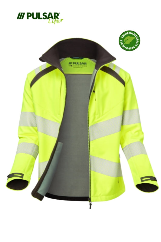 Pulsar Life Women's HV Yellow Softshell Jacket
